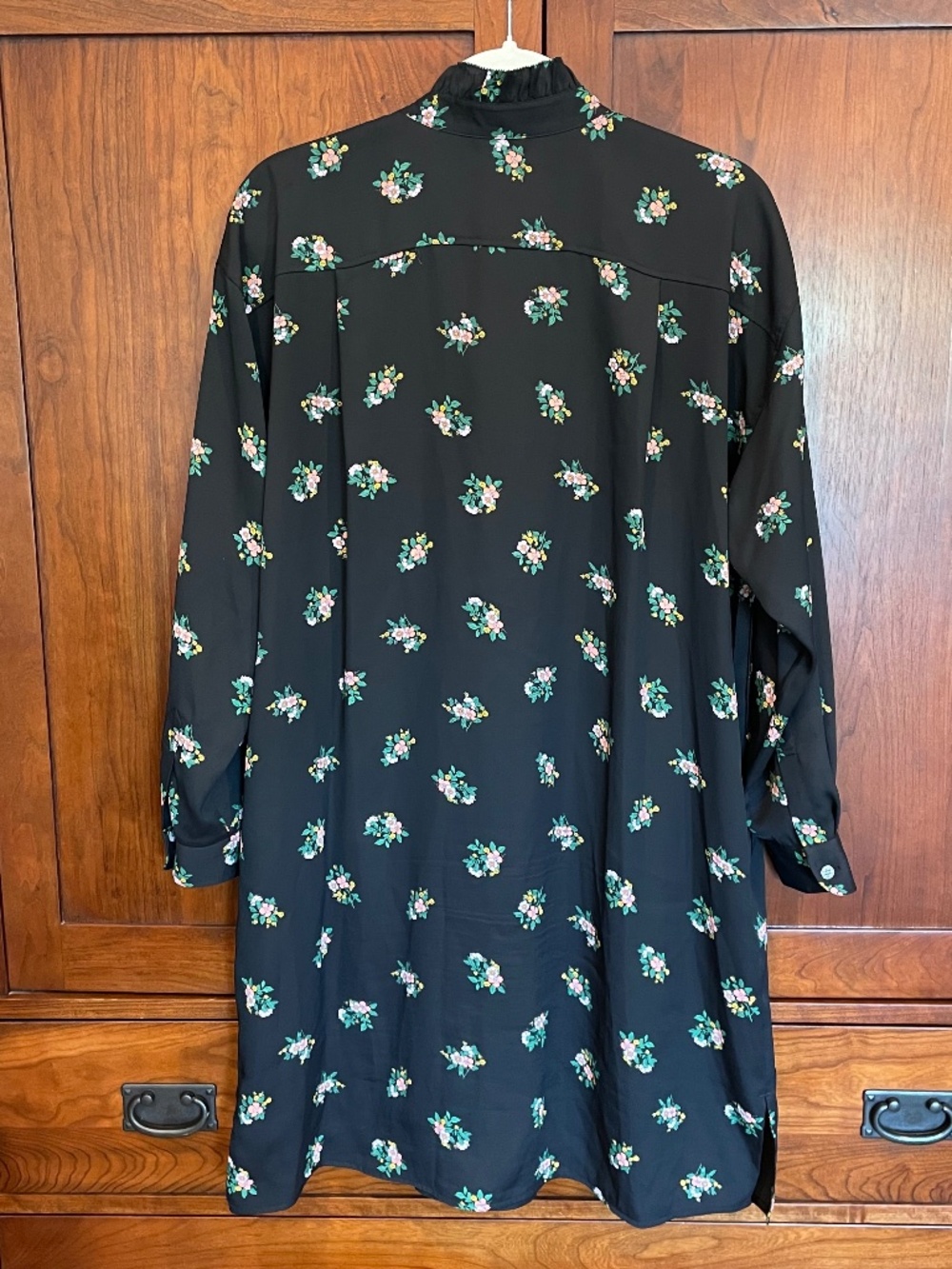 Tory Burch Cora Daybreak Ditsy Pintuck Ruffle Shirt Dress 4 - Picture 5 of 8